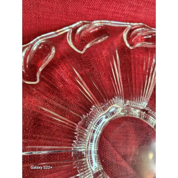 Serving Tray, Clear Glass, Footed, Raised 1 inch  13.5 inch Clear   Glass Clear - Picture 4 of 11